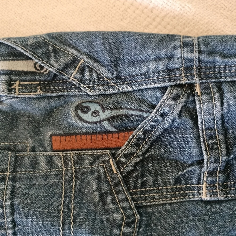Vintage OshKosh B’Gosh Baby‎ Overalls 6-9M Vestbak Embroidered Carpenter Tools